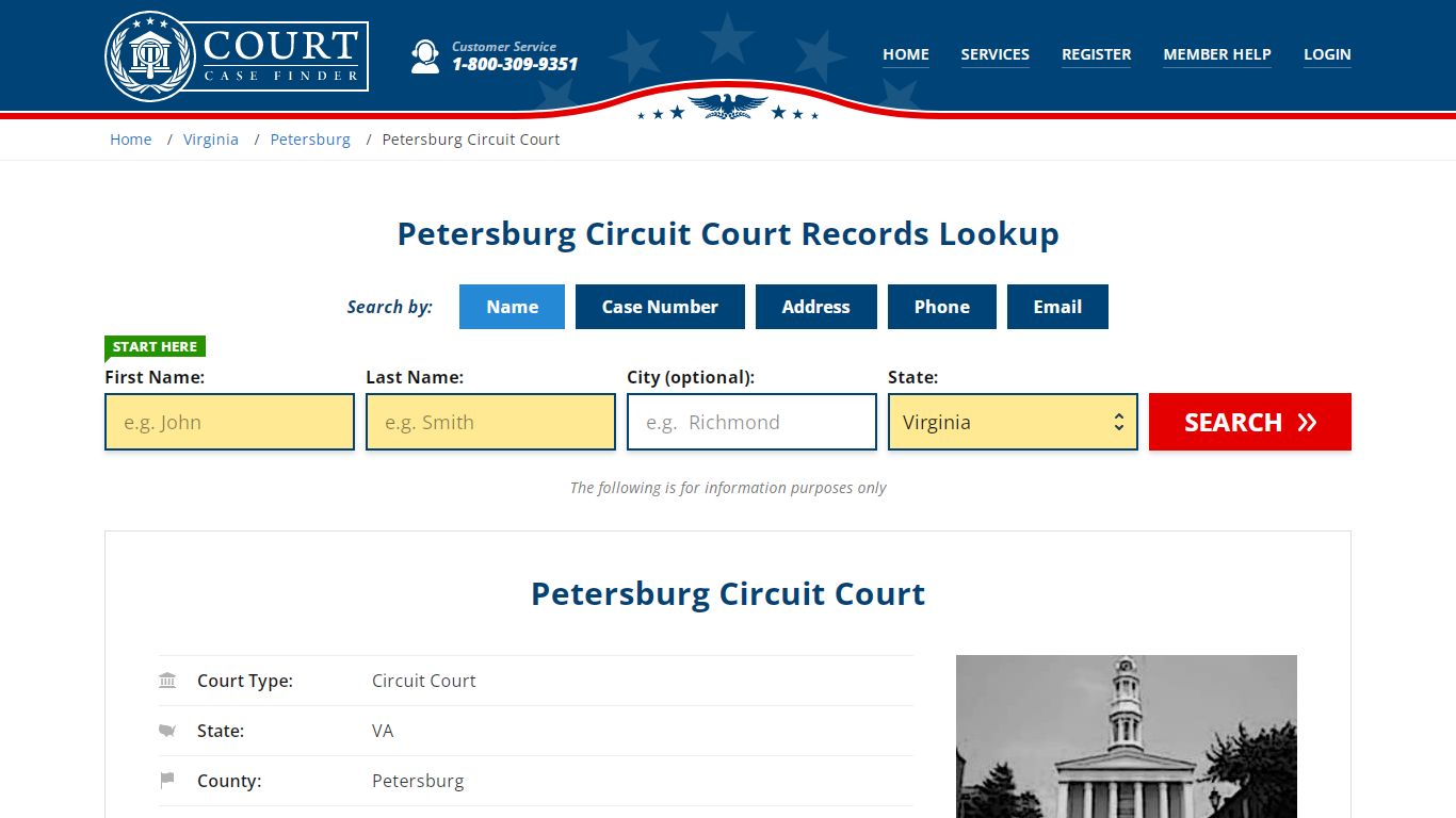 Petersburg Circuit Court Records Lookup - CourtCaseFinder.com